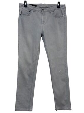 Tribal DeNIME Celine Light Gray Distressed Slim Fit Skinny Leg Jeans Size 32/ 14